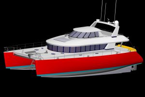 diagram, Custom, power catamaran for sale
