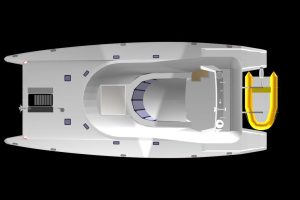diagram, Custom, power catamaran for sale