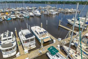 exterior, Maine Cat P-47, power catamaran for sale