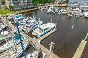 exterior, Maine Cat P-47, power catamaran for sale
