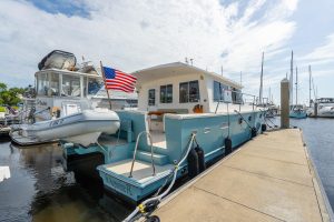 exterior, Maine Cat P-47, power catamaran for sale