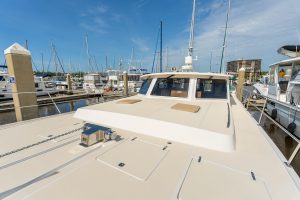 deck, Maine Cat P-47, power catamaran for sale