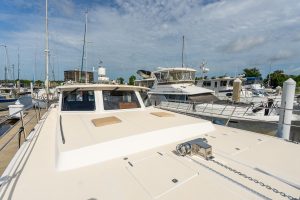 deck, Maine Cat P-47, power catamaran for sale