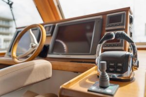 helm, Maine Cat P-47, power catamaran for sale