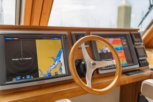 helm, Maine Cat P-47, power catamaran for sale