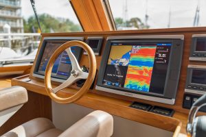 navigation station, Maine Cat P-47, power catamaran for sale