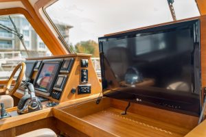 navigation station, Maine Cat P-47, power catamaran for sale
