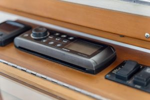 navigation station, Maine Cat P-47, power catamaran for sale