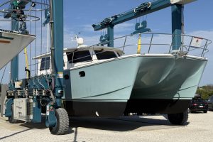 boatyard, Maine Cat P-47, power catamaran for sale