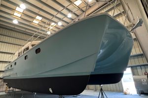boatyard, Maine Cat P-47, power catamaran for sale
