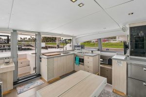 salon, Leopard 43 PowerCat, power catamaran for sale
