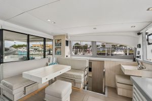 salon, Leopard 43 PowerCat, power catamaran for sale