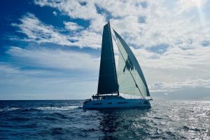 underway, Outremer 55, catamaran for sale