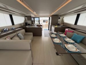 salon, Leopard 53 PowerCat, power catamaran for sale