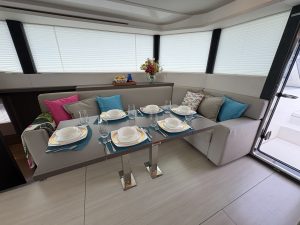 salon, Leopard 53 PowerCat, power catamaran for sale