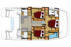 diagram, Aquila 44, power catamaran for sale