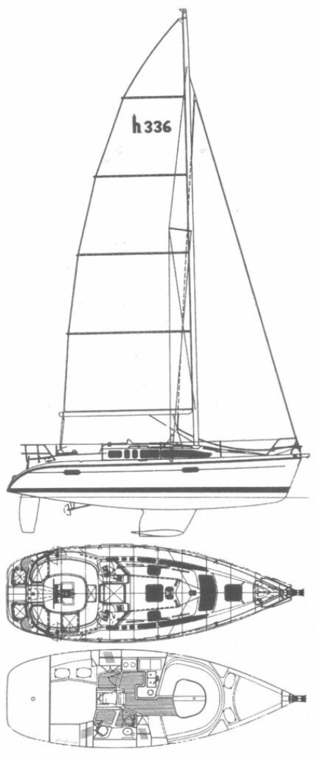 diagram, Hunter, sailboat for sale