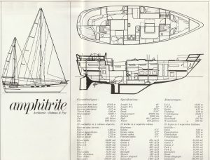diagram, Wauquiez 43 Amphitrite, sailboat for sale