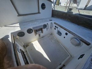 cockpit, Bristol 28 Channel Cutter, sailboat for sale