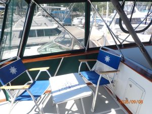 cockpit, Monk 36, trawler for sale