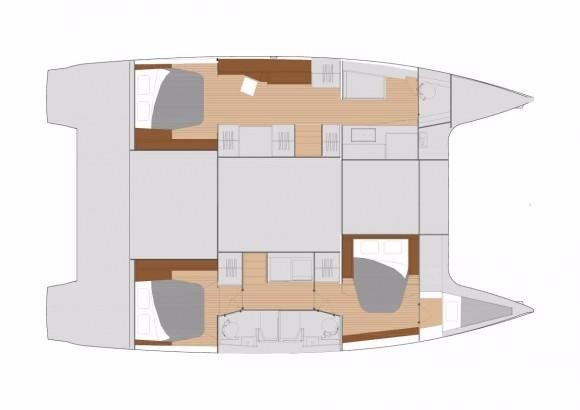diagram, FP 44 Helia, catamaran for sale
