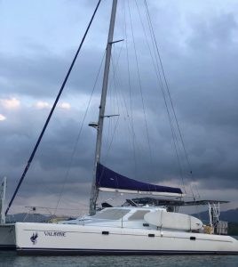 exterior, Voyage 430 Norseman, catamaran for sale
