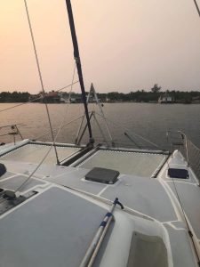 deck, Voyage 430 Norseman, catamaran for sale
