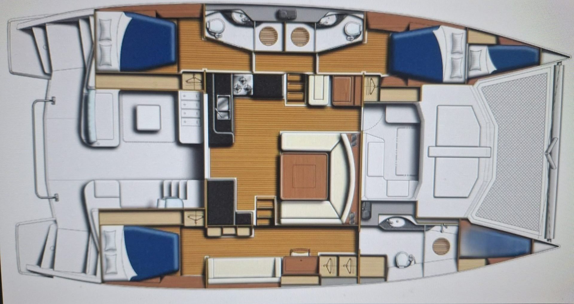 diagram, Leopard 48, catamaran for sale