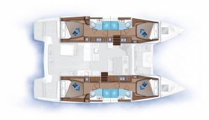diagram, Lagoon 46, catamaran for sale