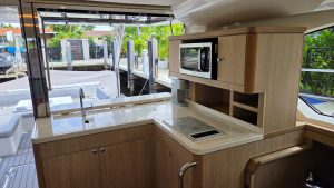interior, Aquila 44, power catamaran for sale