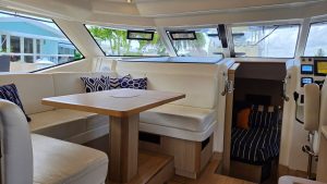 salon, Aquila 44, power catamaran for sale