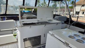 cockpit, Aquila 44, power catamaran for sale